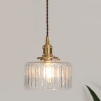 Green Glass Pendant Light Adjustable Hanging
